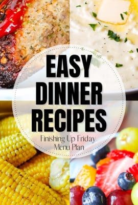 This week's Friday Meal Plan is about comfort food that doesn't take a ton of time to make! Our Meal Plan this week is staring a fantastic air fryer meatloaf that makes minutes to put together, simple roasted potatoes, buttered corn that couldn't be easier to make. We're finishing off this fantastic meal with a fresh lemonade fruit salad.