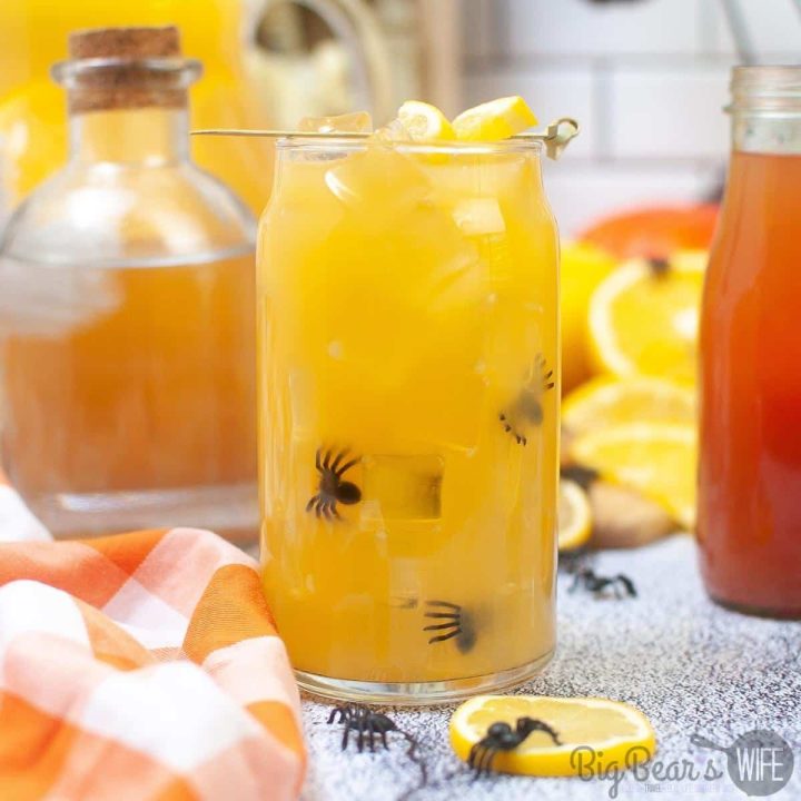 Spooky Halloween Jungle Juice- I remember drinking Jungle Juice in college and at a few parties after! This Halloween version is perfect for an adult Halloween Party and pretty easy to toss together!
