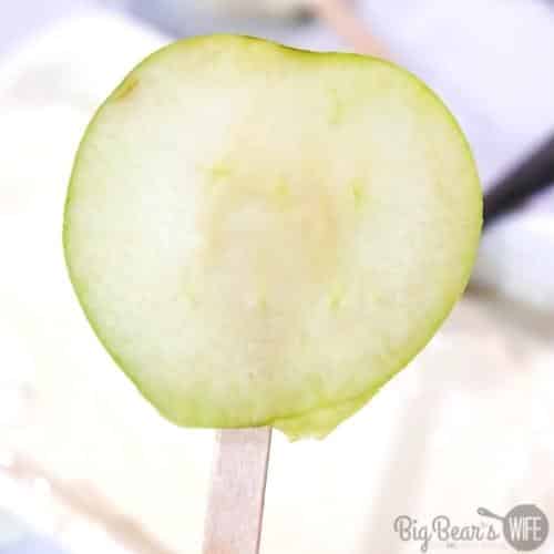 apple slice on stick