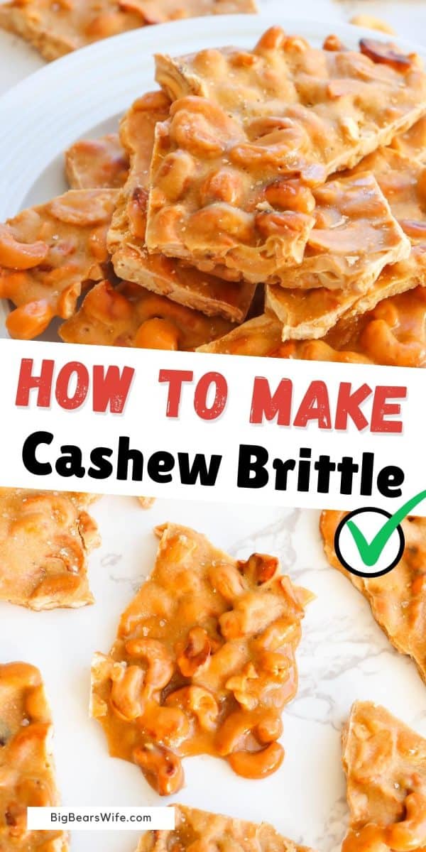 Ready to make the perfect “gift from the kitchen”? This easy homemade cashew brittle is easy to make and great to give away to friends and family around the holidays or perfect for nibbling on while watching a movie at home. Best part is this brittle won't break your teeth!