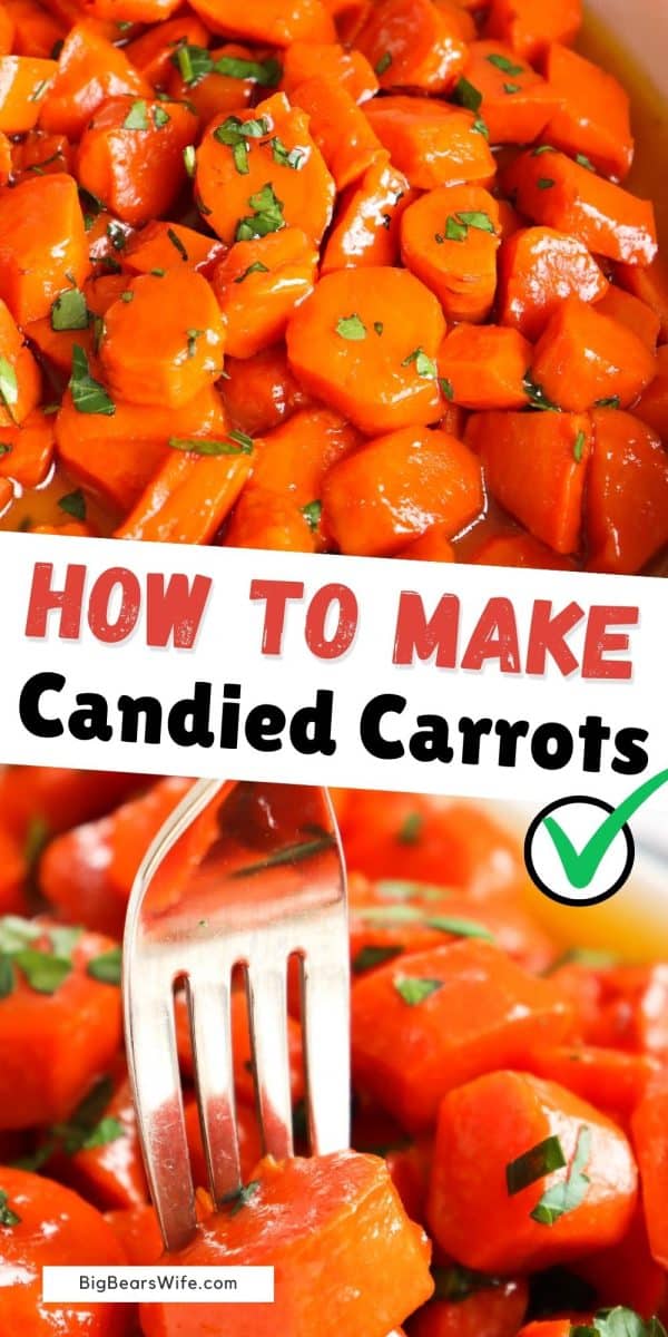 These sweet candied carrots are simple to make with a little butter and brown sugar. Perfect as a side dish or as a sweet snack! We love to make these carrots as a side dish for Air Fryer Meatloaf, Healthy Low Carb Air Fryer Chicken Nuggets, and Instant Pot Short Ribs!