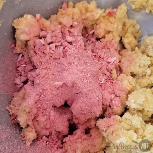 Freeze Dried Strawberries in dough