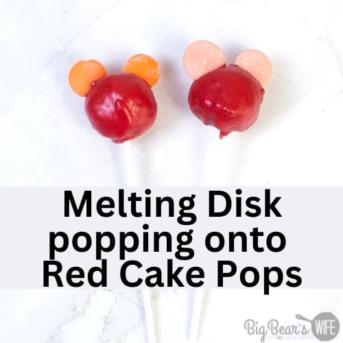 Melting Disk popping onto Red Cake Pops