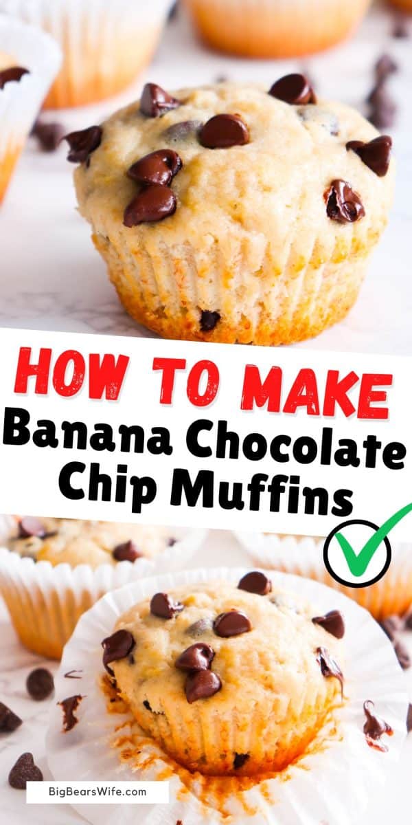 Are you a chocoholic? Love banana? If so, you'll love this recipe for banana chocolate chip muffins that are loaded with chocolate chips in every bite. This recipe is easy to follow and yields a deliciously moist and decadent muffin that's perfect for breakfast or dessert.