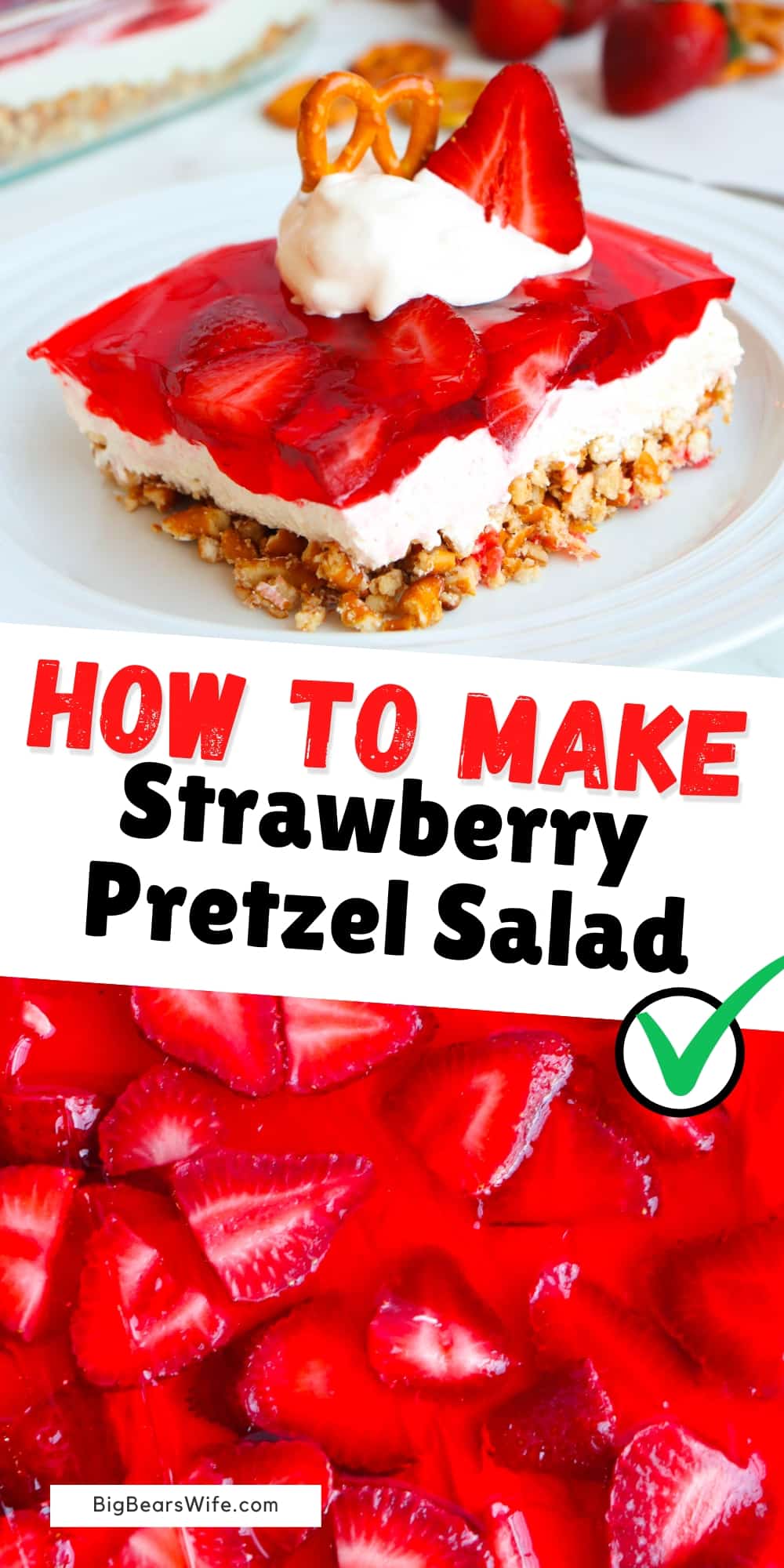 Looking for a refreshing and sweet side dish for your summer barbecue? Look no further than strawberry pretzel salad. This easy to make dish is perfect for any outdoor gathering and is sure to be a crowd pleaser. via @bigbearswife