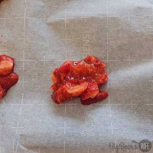 mashed strawberries drops