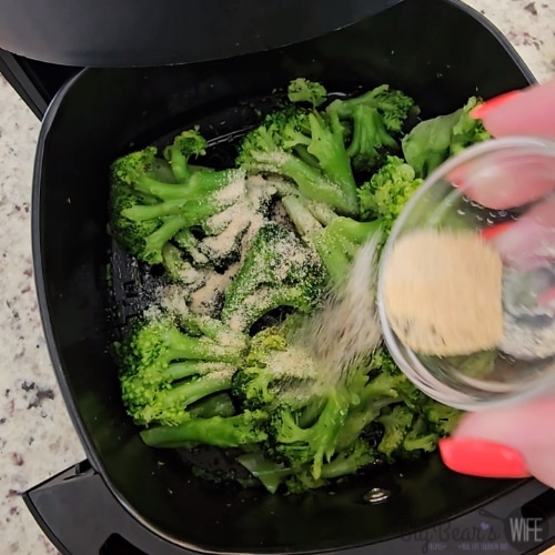 seasoning on frozen broccoli