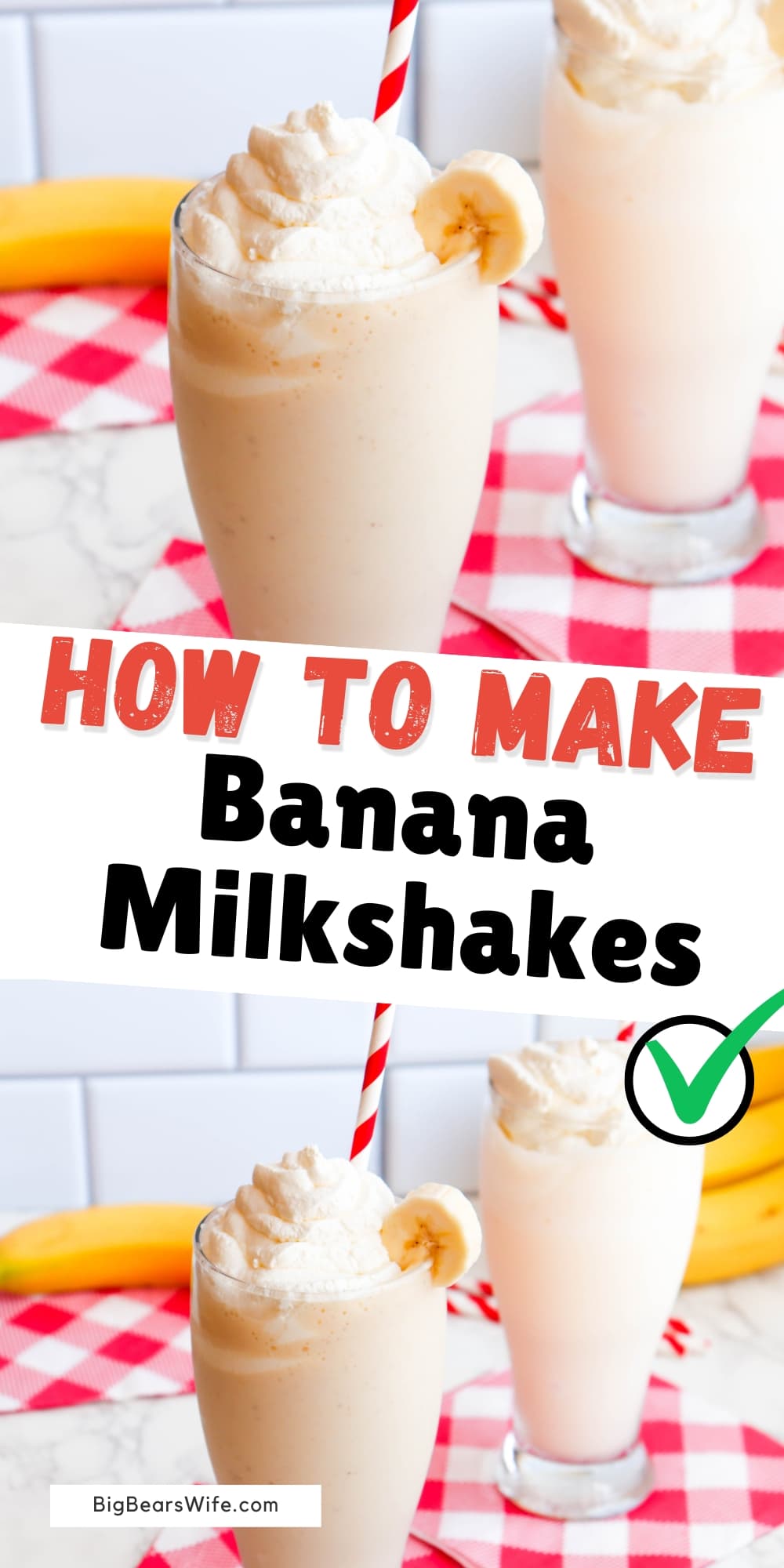 Craving something sweet and creamy? Love Bananas and Milkshakes? We’ve got the perfect dessert for you! These homemade banana milkshakes are delicious, creamy and so easy to make! via @bigbearswife