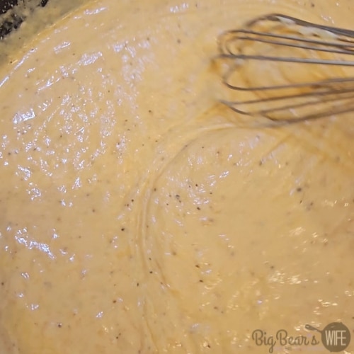 melting cheese sauce