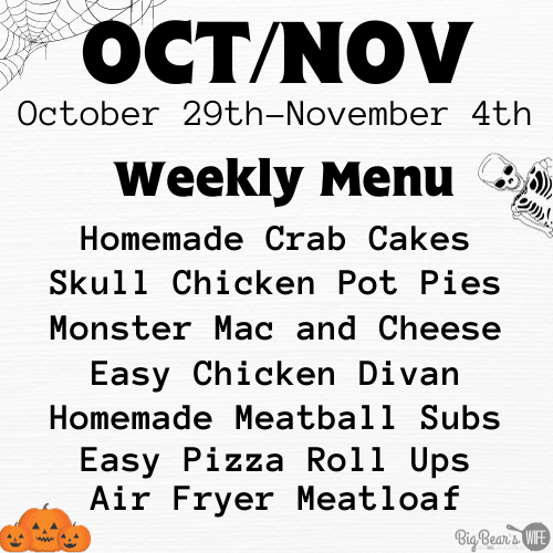 October Meal Plan Ideas 2