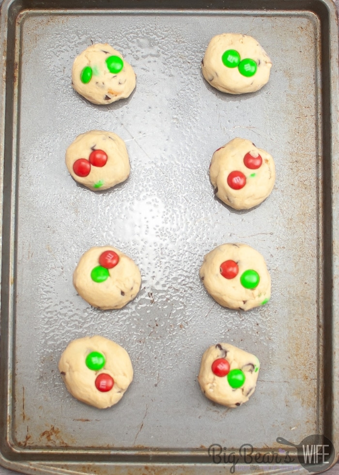 Christmas Cookies for Santa raw on baking sheet