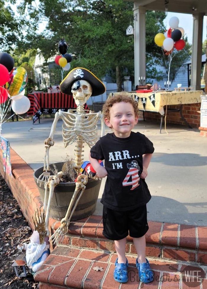 Jackson with his party Skeletons