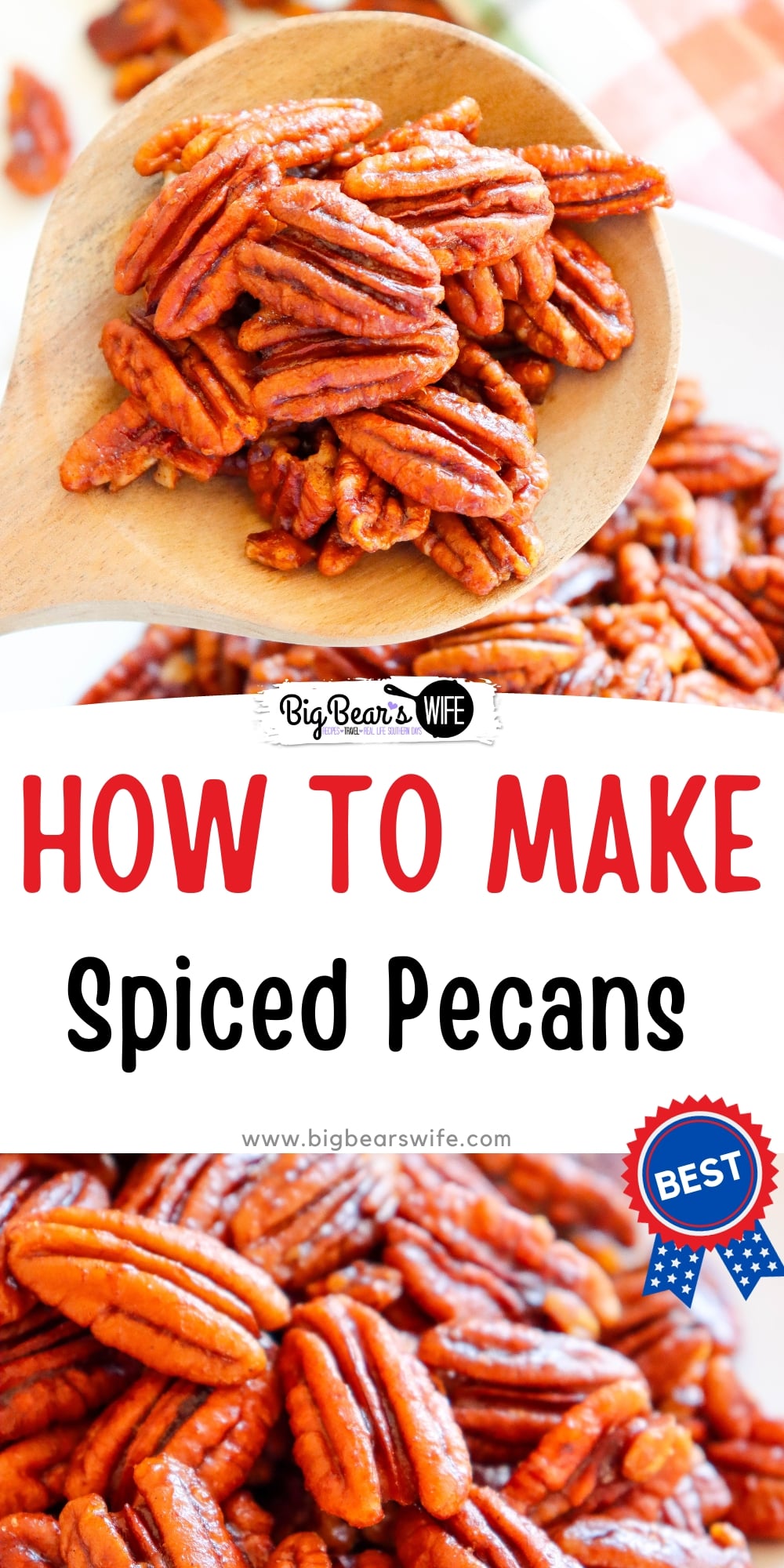 Calling all pecan lovers! Looking for a delicious and nutritious snack? Dive into these fantastic spiced pecans and experience the perfect balance of savory, sweet, and spice. These Spiced Pecans are great for snacking but also perfect for topping salads, muffins or cakes! via @bigbearswife