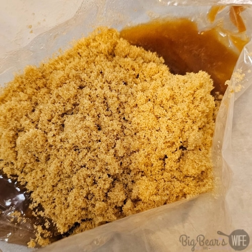 brown sugar and vanilla in bag