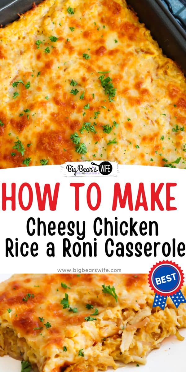 Indulge in the ultimate comfort food with this Cheesy Chicken Rice a Roni Casserole! This recipe is so easy to make and has gotten rave reviews! Prepare to cozy up with a plate of pure comfort and satisfaction!