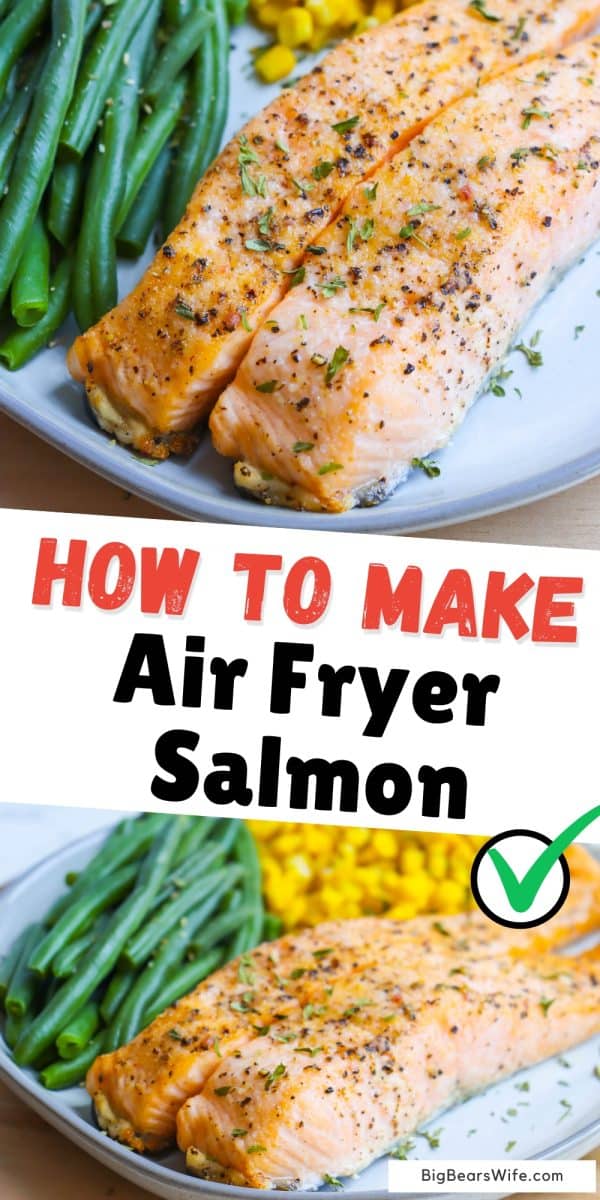 Air Fryer Salmon is so quick and easy to make. Air Fryer Salmon can be made in about 10 minutes and is perfect for a quick weeknight meal or easy weekend lunch!