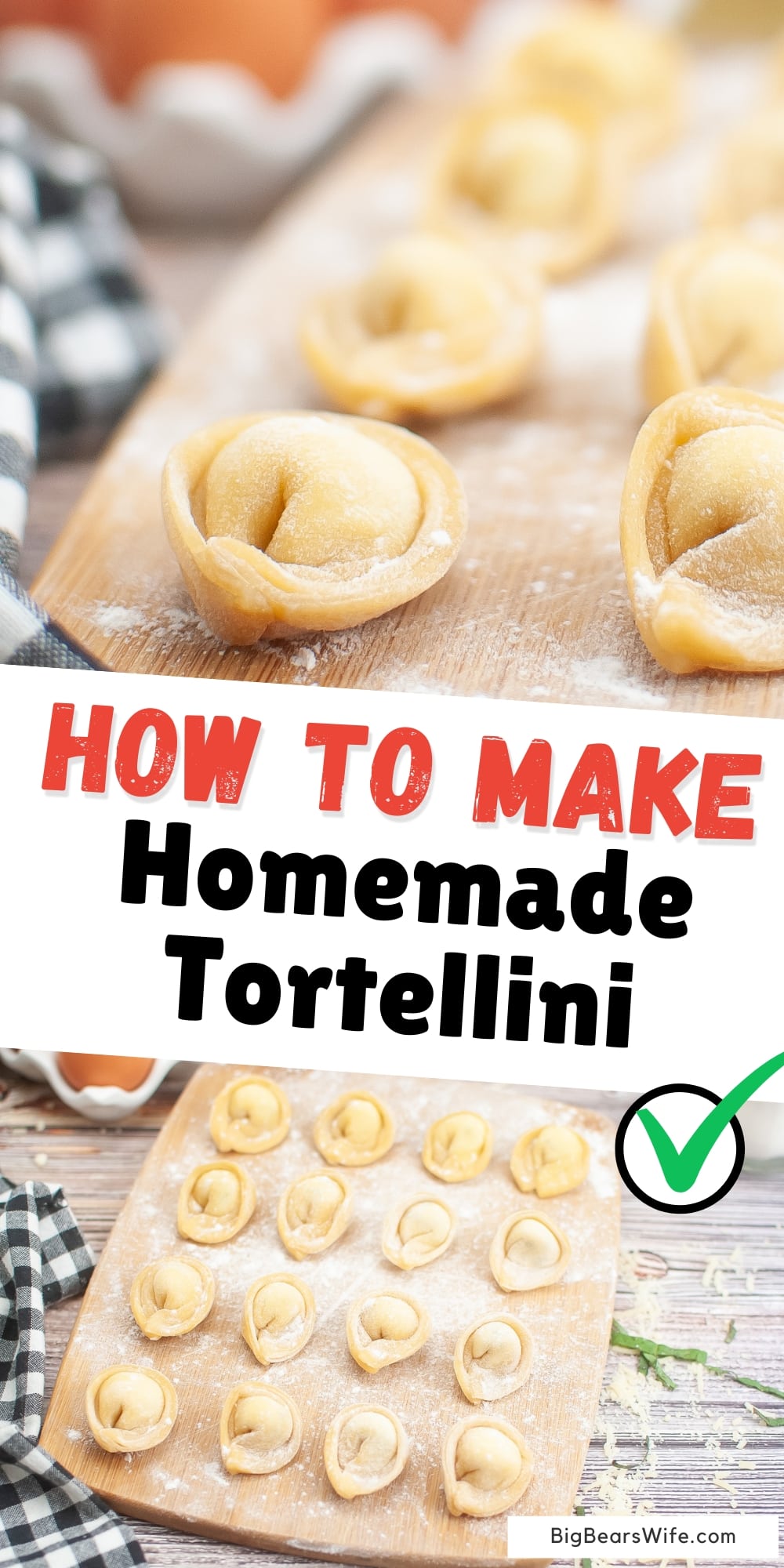 Want to learn How To Make Homemade Tortellini? Let me show you how to make homemade tortellini pasta that you can use in all kinds of recipes. via @bigbearswife
