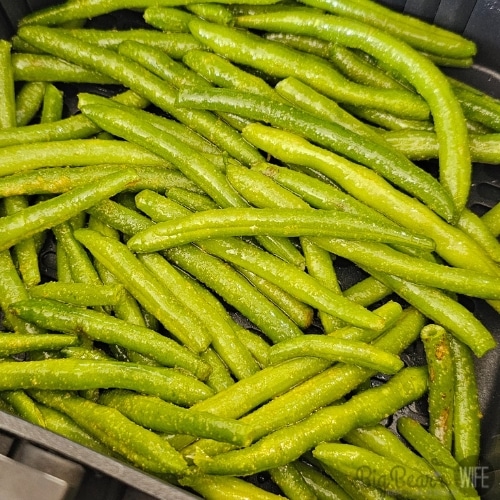 raw green beans in air fryer