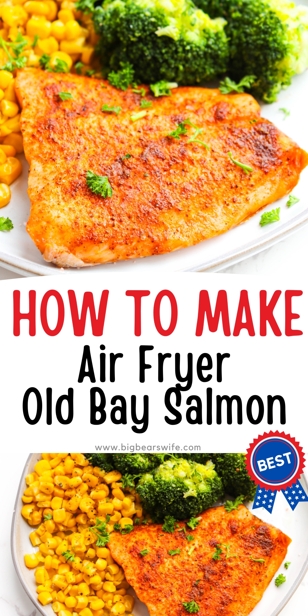 Transform your weeknight meals with this easy and delicious recipe for Old Bay salmon cooked to perfection in an air fryer. Air Fryer Old Bay Salmon will be a new favorite in no time! via @bigbearswife