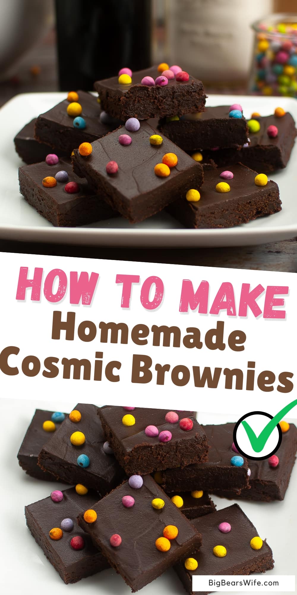 Do you love those little Cosmic Brownies from the grocery store? Let's make a homemade version that is just as good!  via @bigbearswife