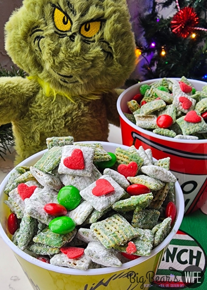Grinch Chex Mix - Grinch Puppy Chow