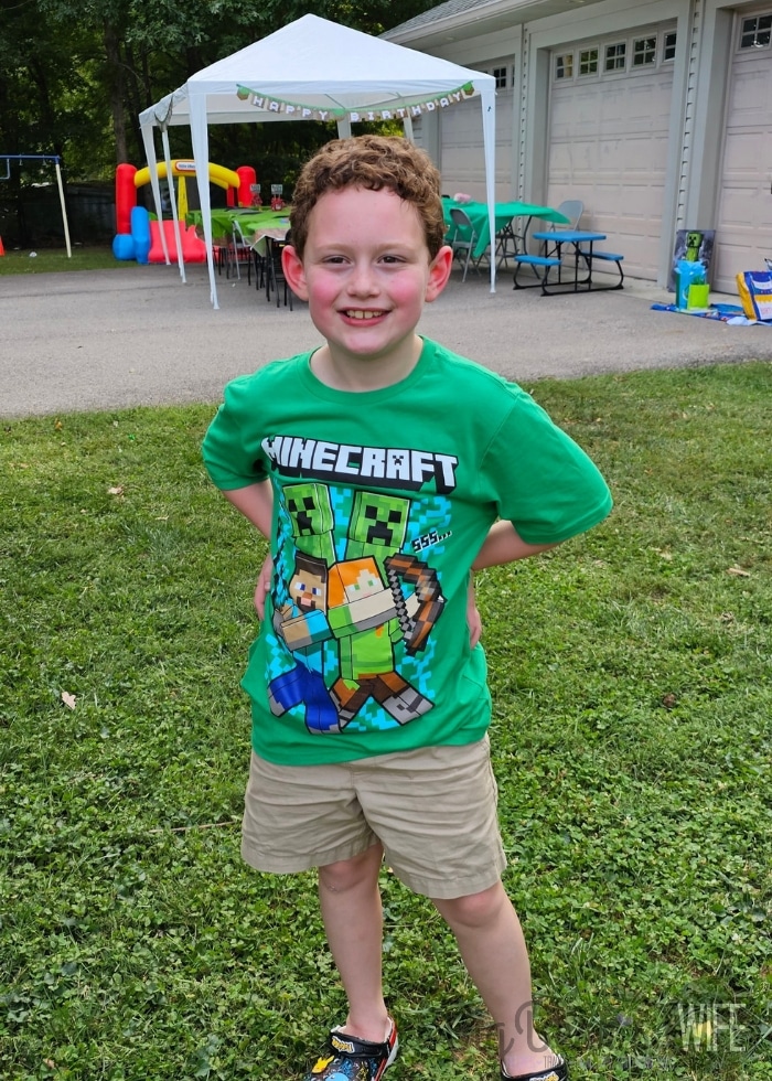 Minecraft birthday party - Jackson turns 8