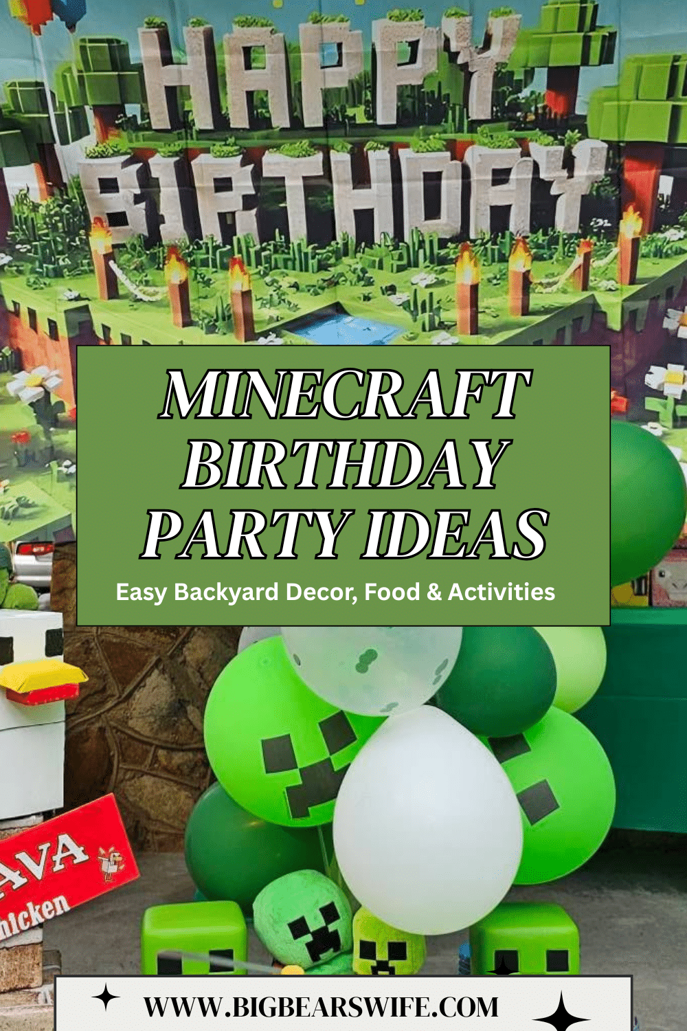 From Lava Chicken to a Crafting Table snack bar, this backyard Minecraft party was packed with easy ideas and big smiles. via @bigbearswife