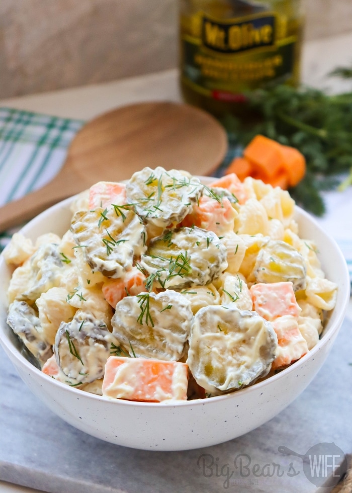 Creamy Dill Pickle Pasta Salad