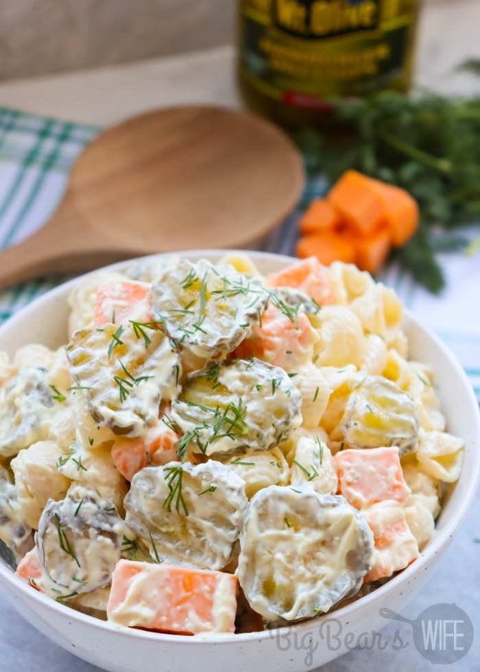 Creamy Dill Pickle Pasta Salad