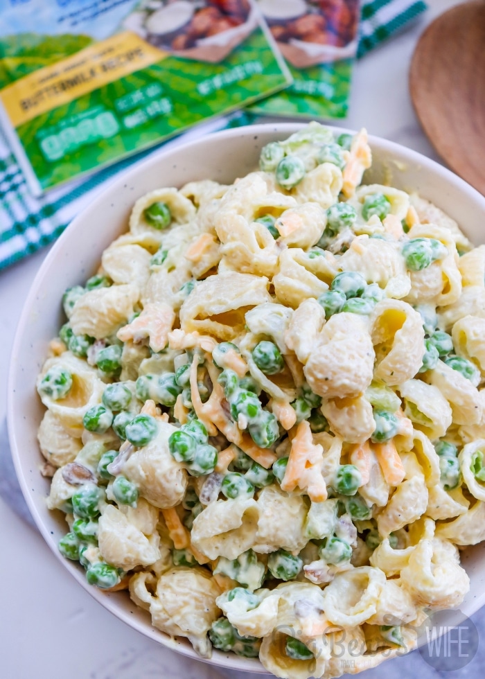 Creamy Ranch Pea Pasta Salad