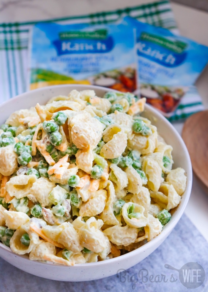 Creamy Ranch Pea Pasta Salad